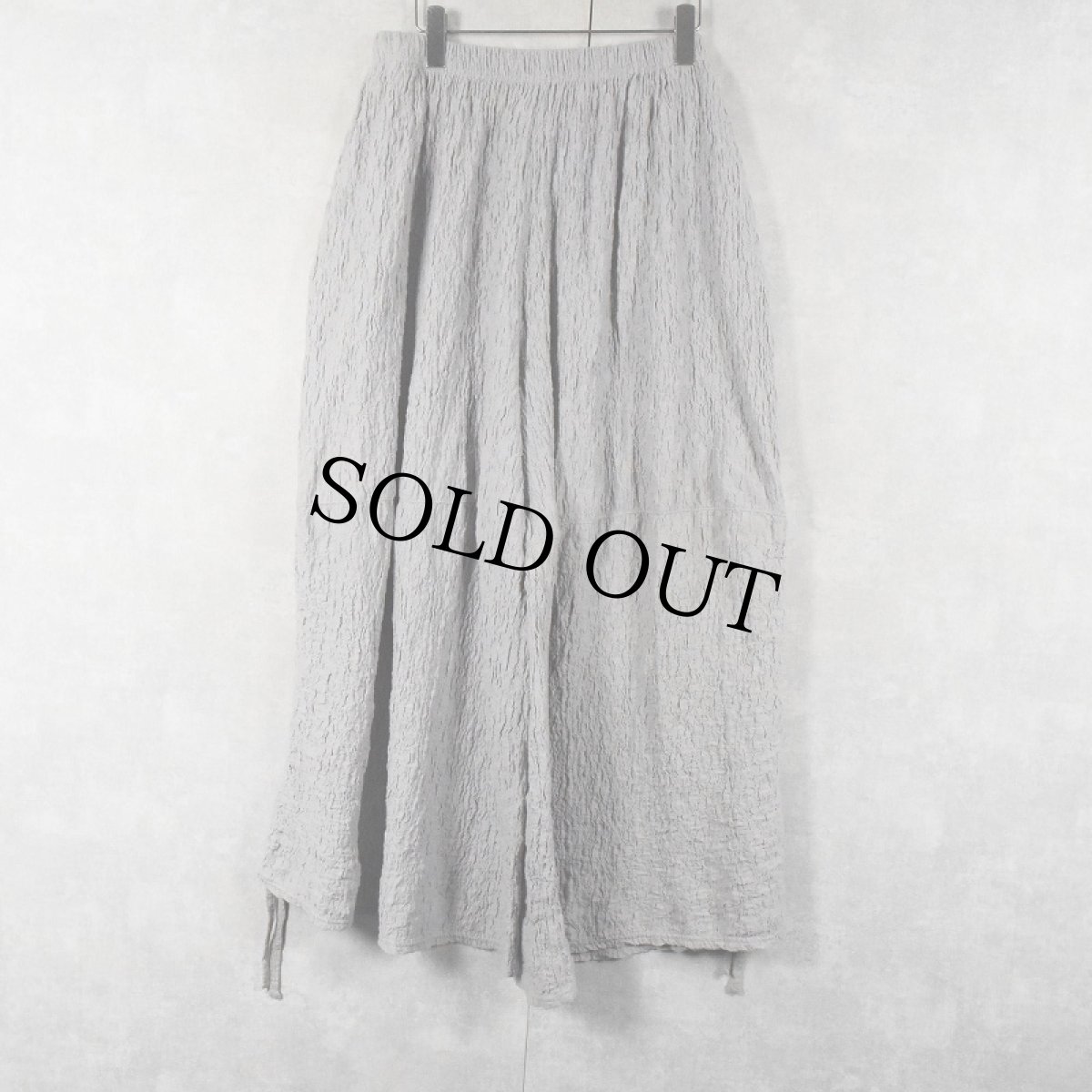 画像2: サイドギャザーデザイン ワイドイージーパンツ S (2)