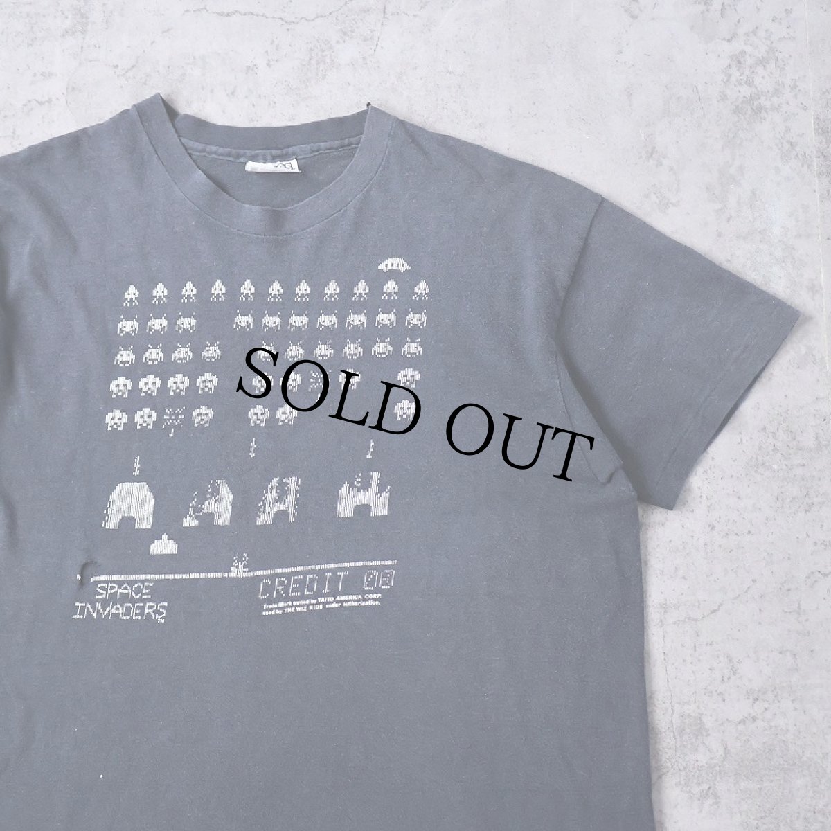 画像1: 80's Space Invaders USA製 ゲームプリントTシャツ BLACK XL (1)