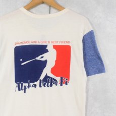 画像1: 〜80's "Alpha Delta Pi" ヘンリーネック プリントTシャツ (1)