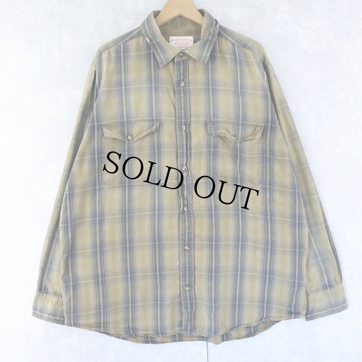 画像1: FILSON チェック柄 コットンシャツ XL (1)