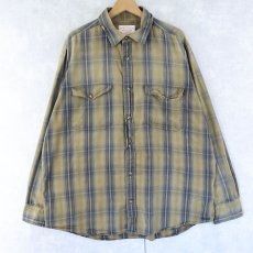 画像1: FILSON チェック柄 コットンシャツ XL (1)