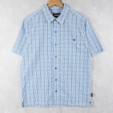 画像1: 2016SS Patagonia チェック柄 シアサッカーシャツ M (1)