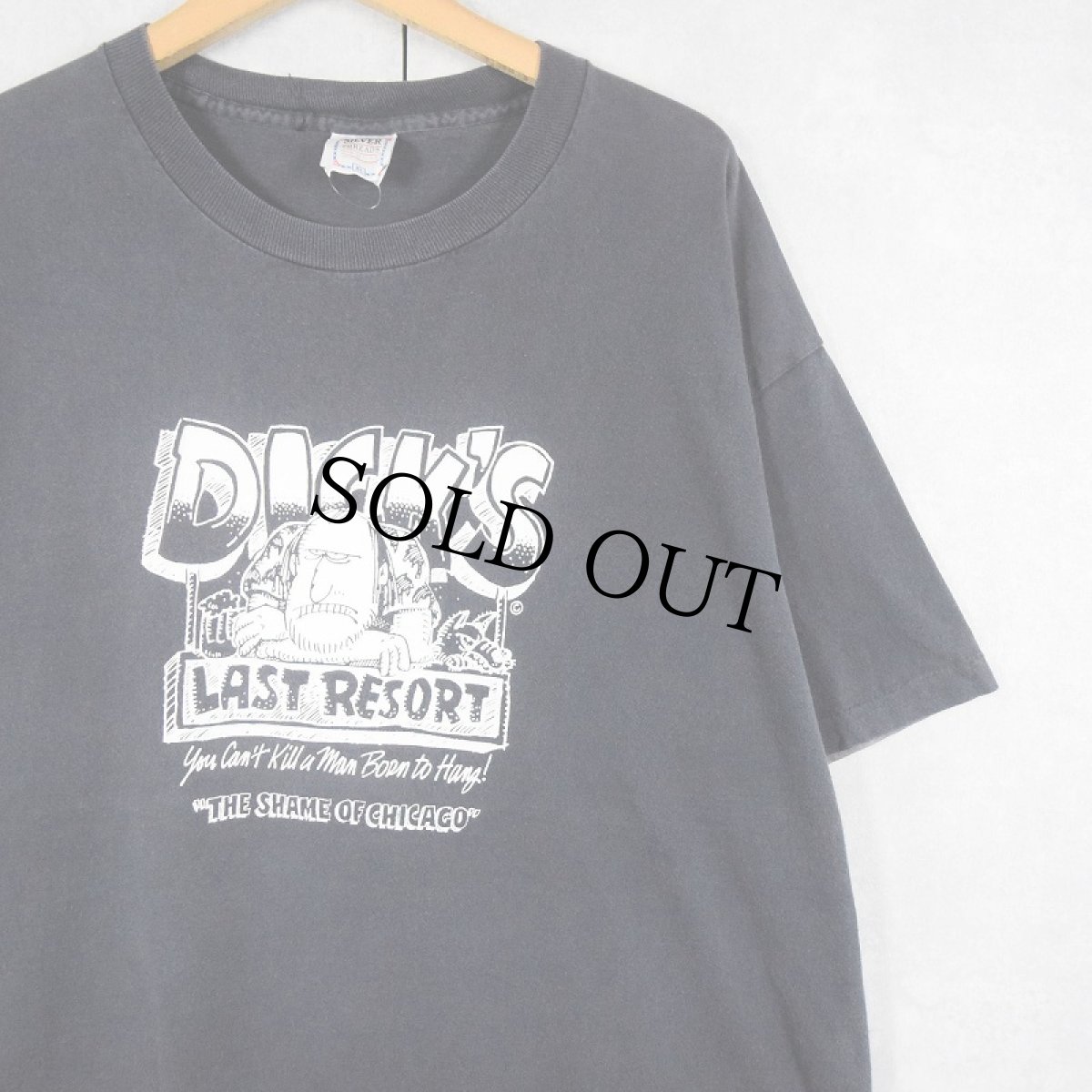 画像1: 90's DICK'S LAST RESORT USA製 レストランプリントTシャツ XL (1)