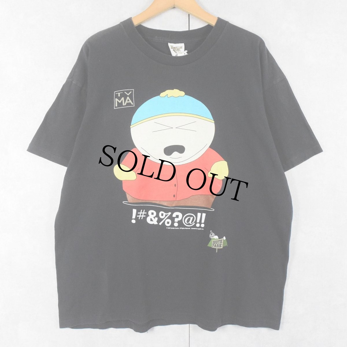 画像1: 90's SOUTH PARK USA製 キャラクタープリントTシャツ BLACK XL (1)