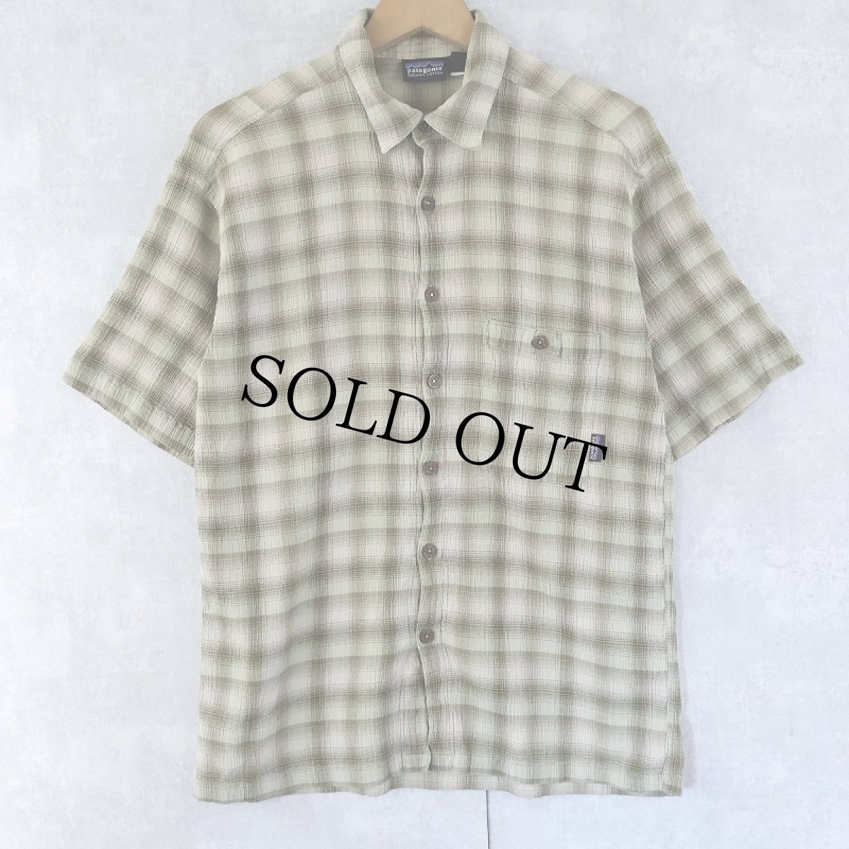 画像1: 2000's Patagonia ORGANIC COTTON オンブレーチェック柄 A/Cヤーンダイシャツ S (1)