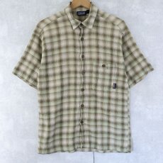 画像1: 2000's Patagonia ORGANIC COTTON オンブレーチェック柄 A/Cヤーンダイシャツ S (1)