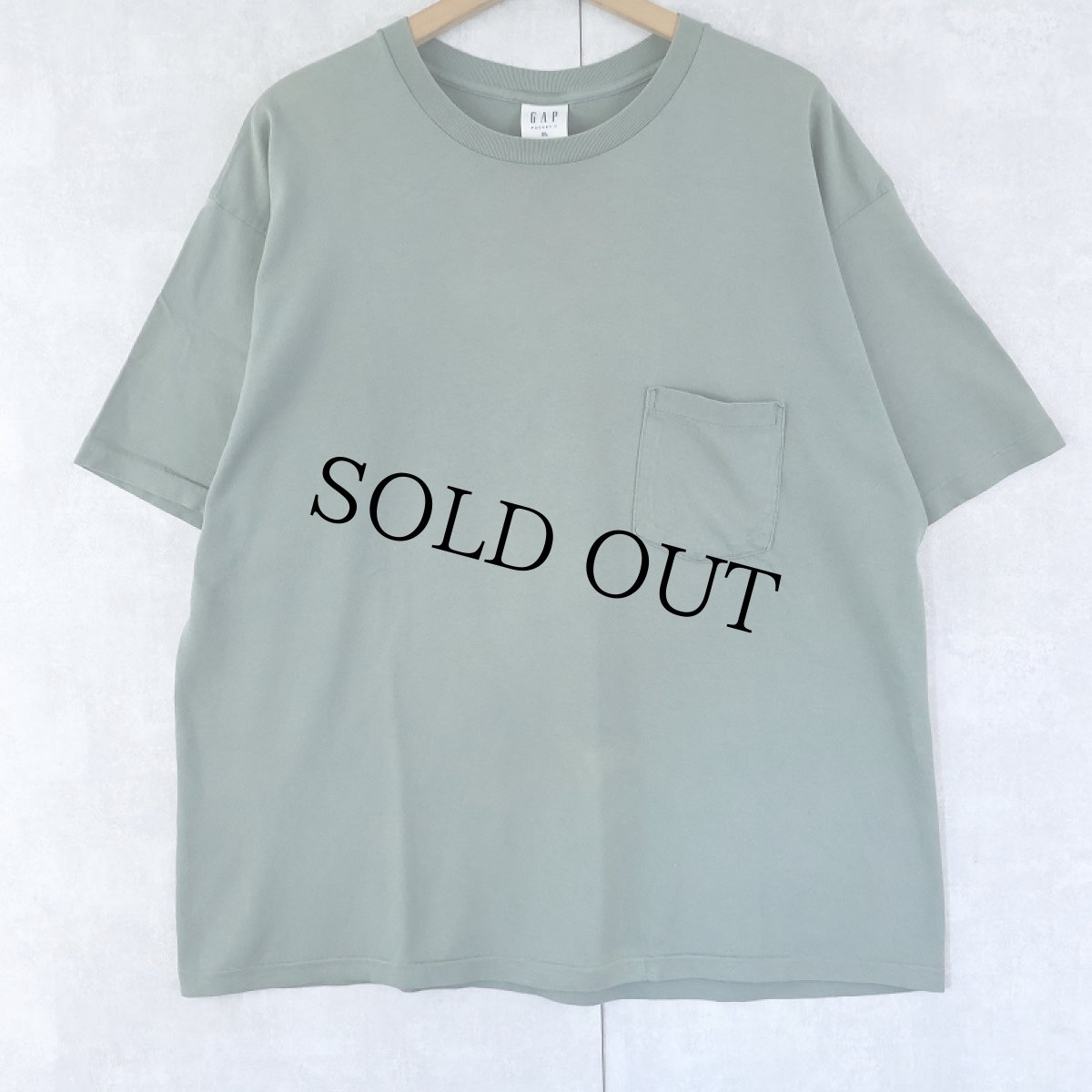 画像1: 90's GAP USA製 無地ポケットTシャツ XL (1)