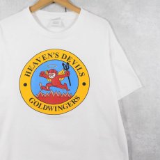 画像1: 90's USA製 "HEAVEN'S DEVILS GOLDWINGERS" プリントTシャツ L (1)