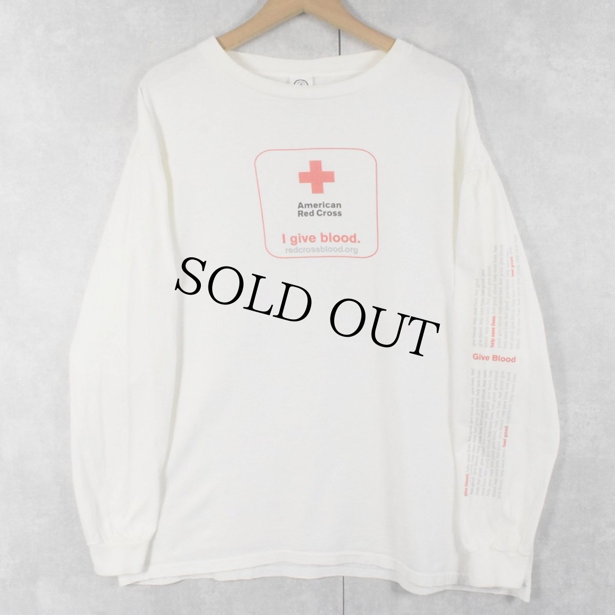 画像1: American Red Cross "I give blood." プリントロンT XL (1)