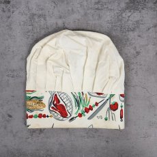 画像3: 50〜60’s “Chefmaster” Barbecue Pattern コットンオープンカラーシャツ / シェフハット 16 1/2 箱付きDEAD STOCK L (3)