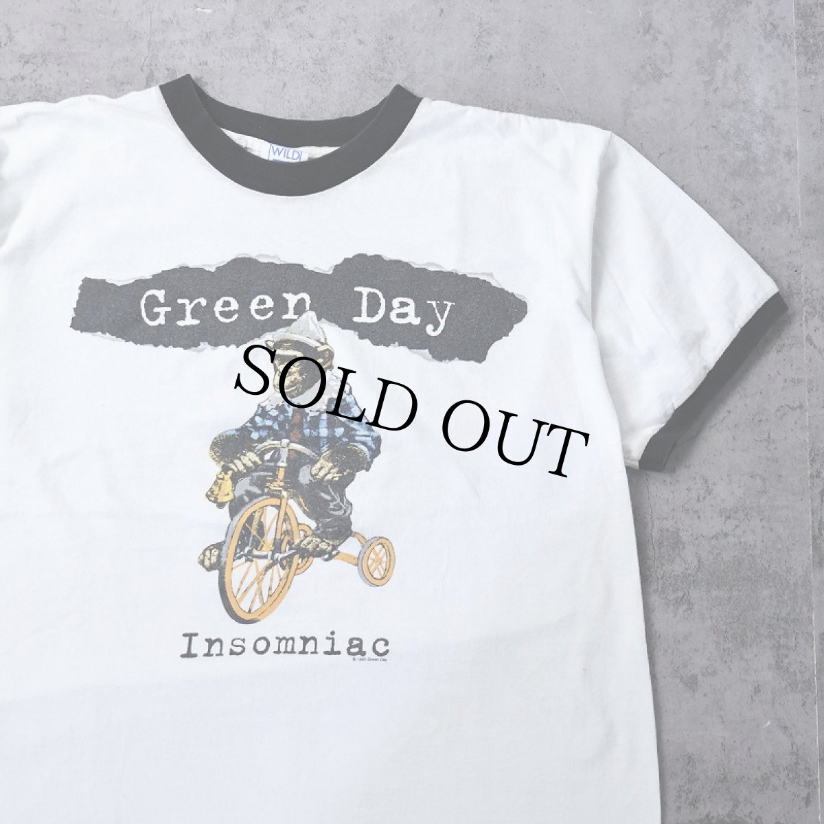 画像1: 90's Green Day USA製 パンクロックバンド リンガーTシャツ XL (1)