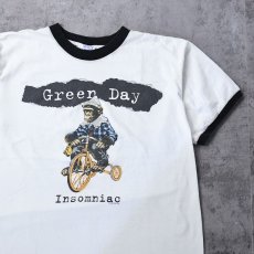 画像1: 90's Green Day USA製 パンクロックバンド リンガーTシャツ XL (1)
