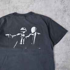 画像2: Daft Punk エレクトロミュージックユニット プリントTシャツ BLACK L (2)