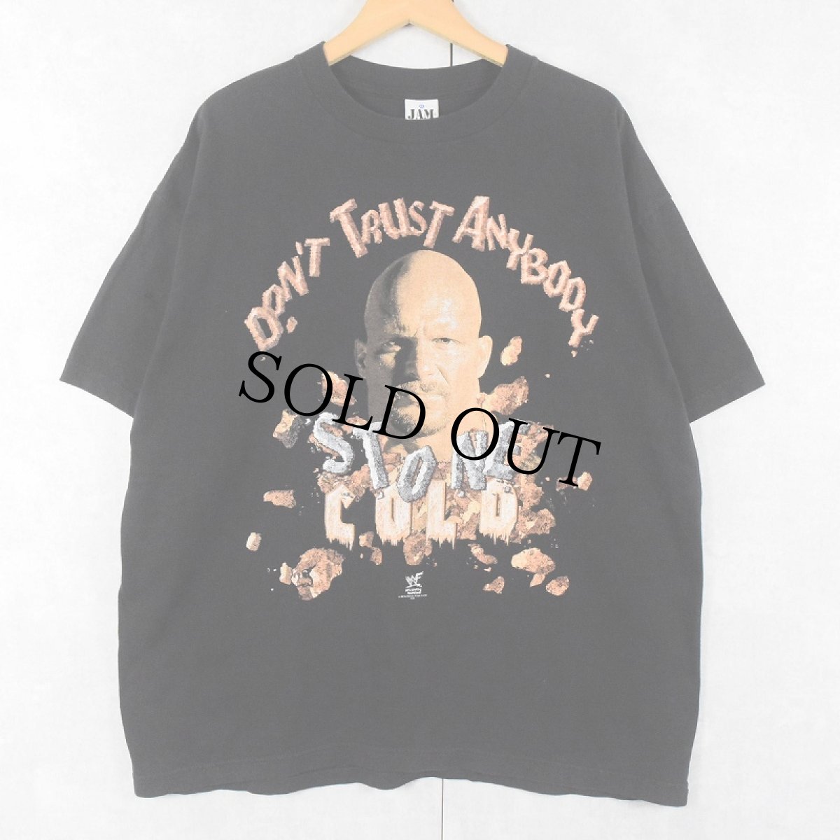 画像1: 2000's WWF "Stone Cold" プロレスプリントTシャツ BLACK XL (1)