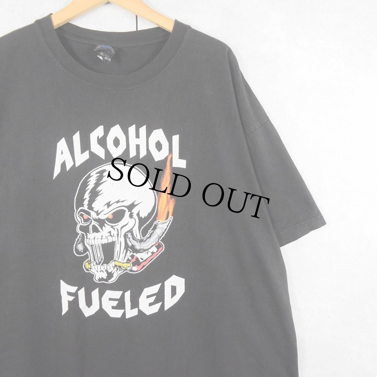 画像1: 2000's WWF Stone Cold "Alcohol Fueled" プロレスプリントTシャツ BLACK 2XL (1)