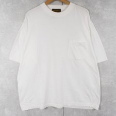画像1: 90's〜 Eddie Bauer 無地 ポケットTシャツ L (1)