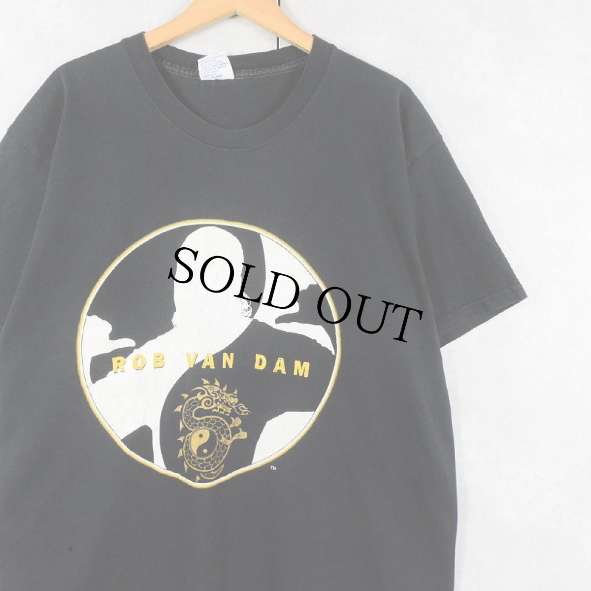 画像1: 90's〜 Rob Van Dam USA製 プロレスプリントTシャツ BLACK XL (1)