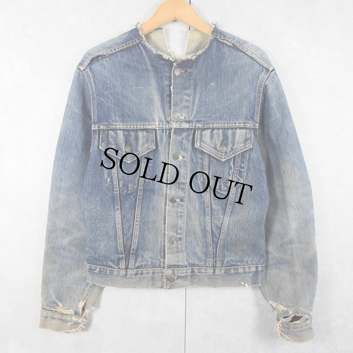 画像1: 60〜70's LEVI'S 70505 BIGE デニムジャケット (1)