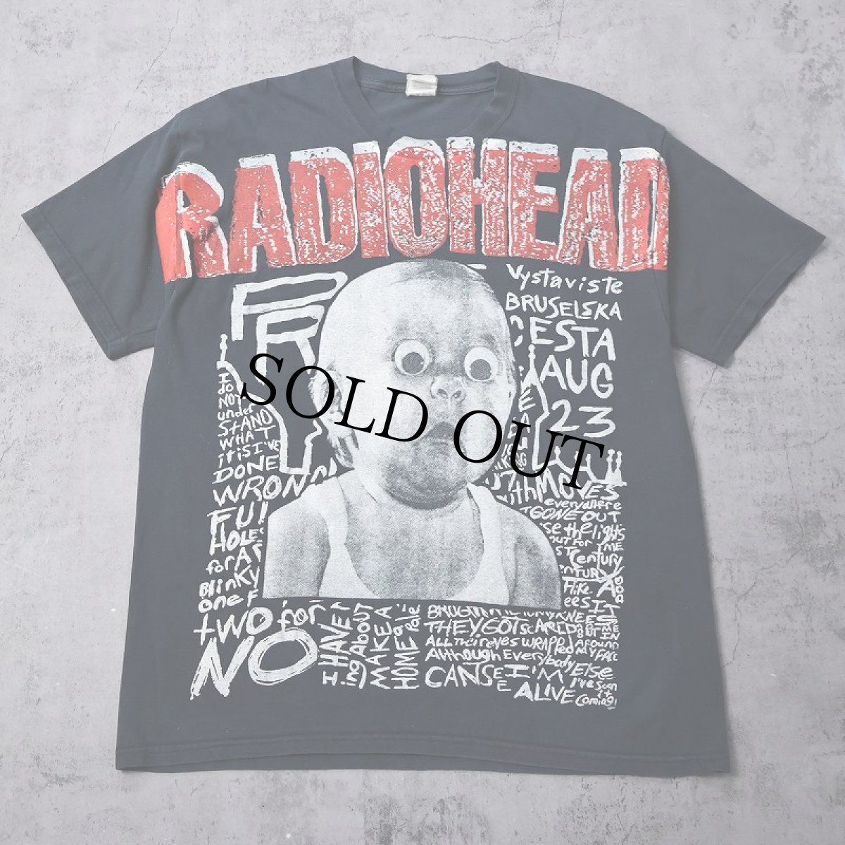 画像1: RADIOHEAD "PABLO HONEY" 大判プリント オルタナティヴ・ロックバンド プリントTシャツ BLACK L (1)