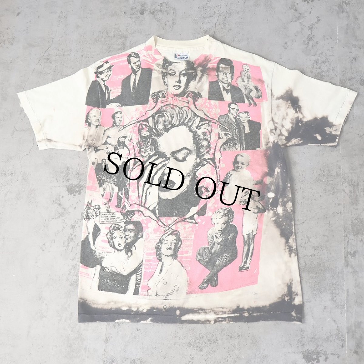 画像1: 80〜90's MOSQUITOHEAD USA製 "Marilyn Monroe" 大判 手刷りプリントTシャツ L (1)