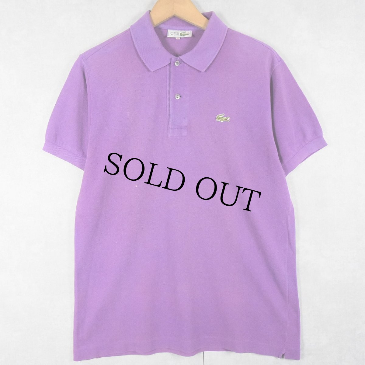 画像1: 70〜80's CHEMISE LACOSTE FRANCE製 鹿の子ポロシャツ SIZE4 (1)
