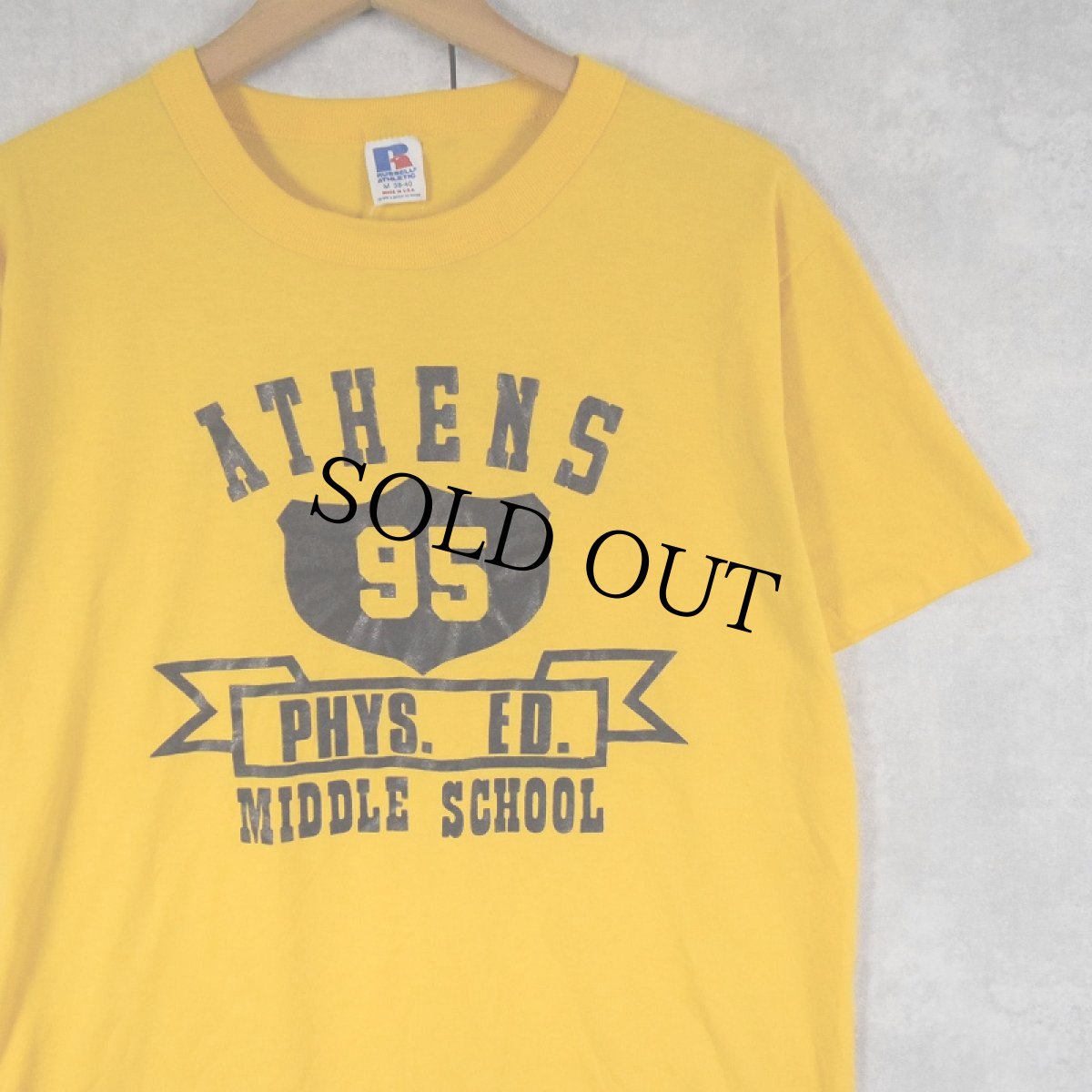 画像1: 80's RUSSELL ATHLETIC USA製 "ATHENS" プリントTシャツ M (1)