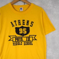 画像1: 80's RUSSELL ATHLETIC USA製 "ATHENS" プリントTシャツ M (1)