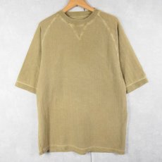 画像1: 90's〜 THE TERRITORY AHEAD ヘリンボーン織 ラグランTシャツ L (1)