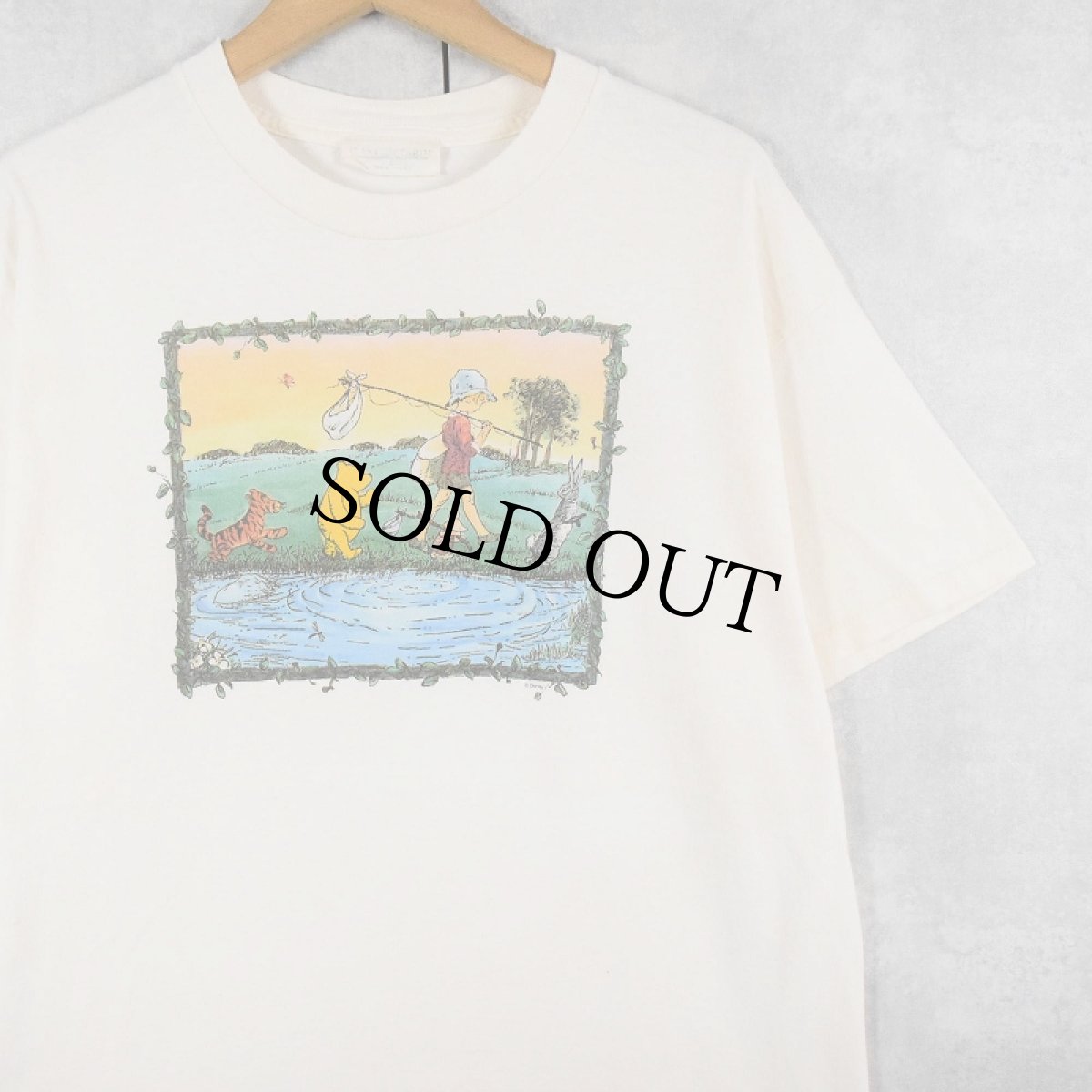 画像1: 90's PLANT THE EARTH USA製 ''POOH'' キャラクタープリントTシャツ L (1)