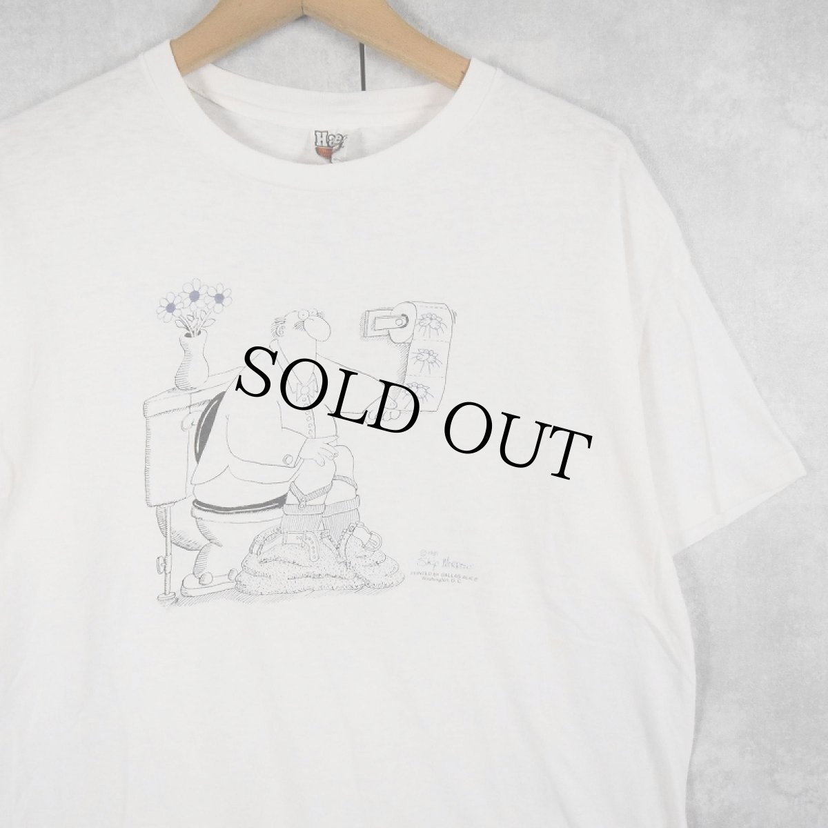画像1: 80's Skip Morrow USA製 シュールイラストプリントTシャツ XL (1)
