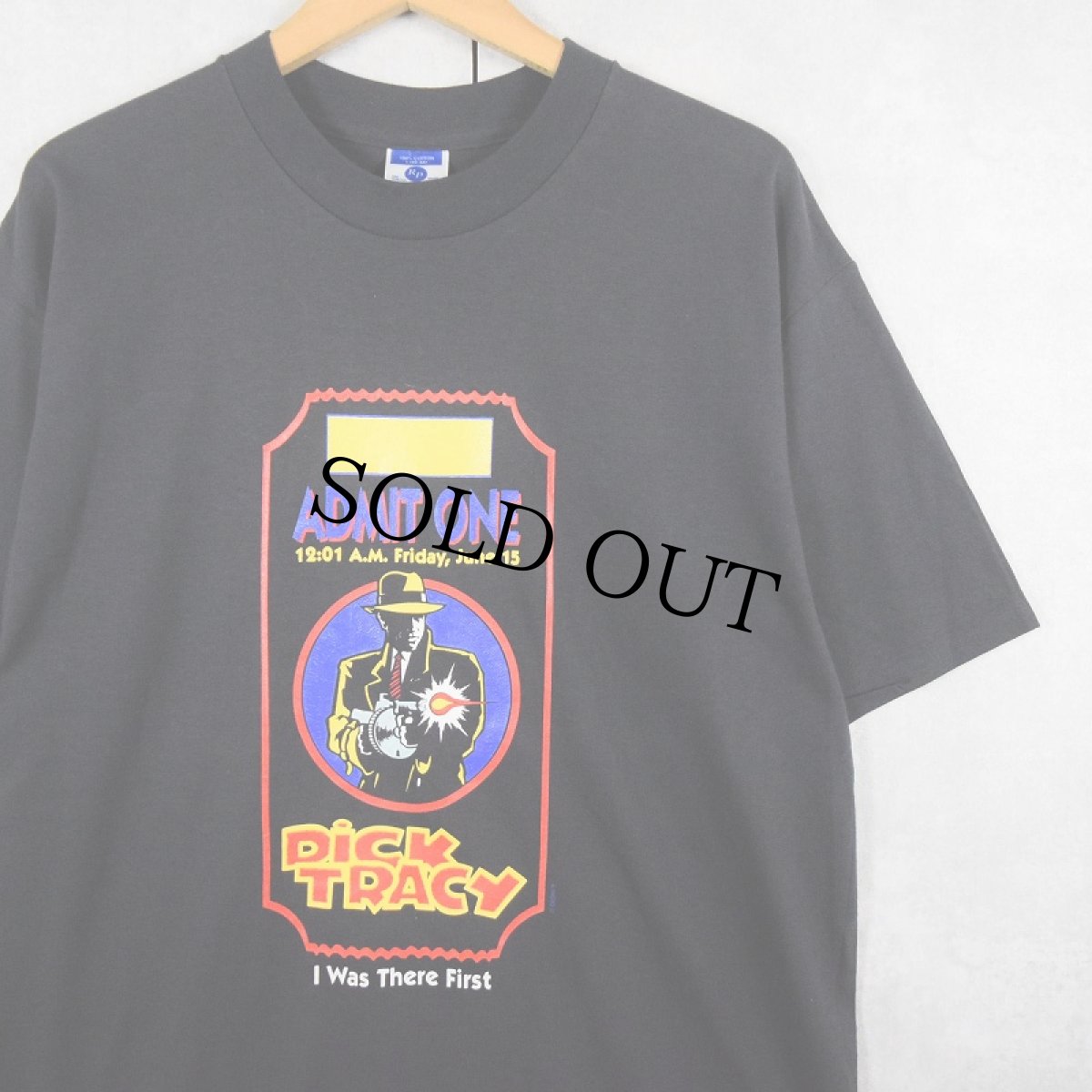 画像1: 90's Disney DICK TRACY USA製 キャラクタプリントTシャツ BLACK L (1)