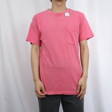 画像2: 90's FRUIT OF THE LOOM USA製 無地 ポケットTシャツ M (2)