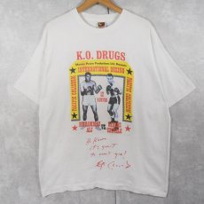 画像1: 90's MUHAMMAD ALI VS GEORGE CHUVALO CANADA製 ボクサープリントTシャツ XL サイン入り (1)