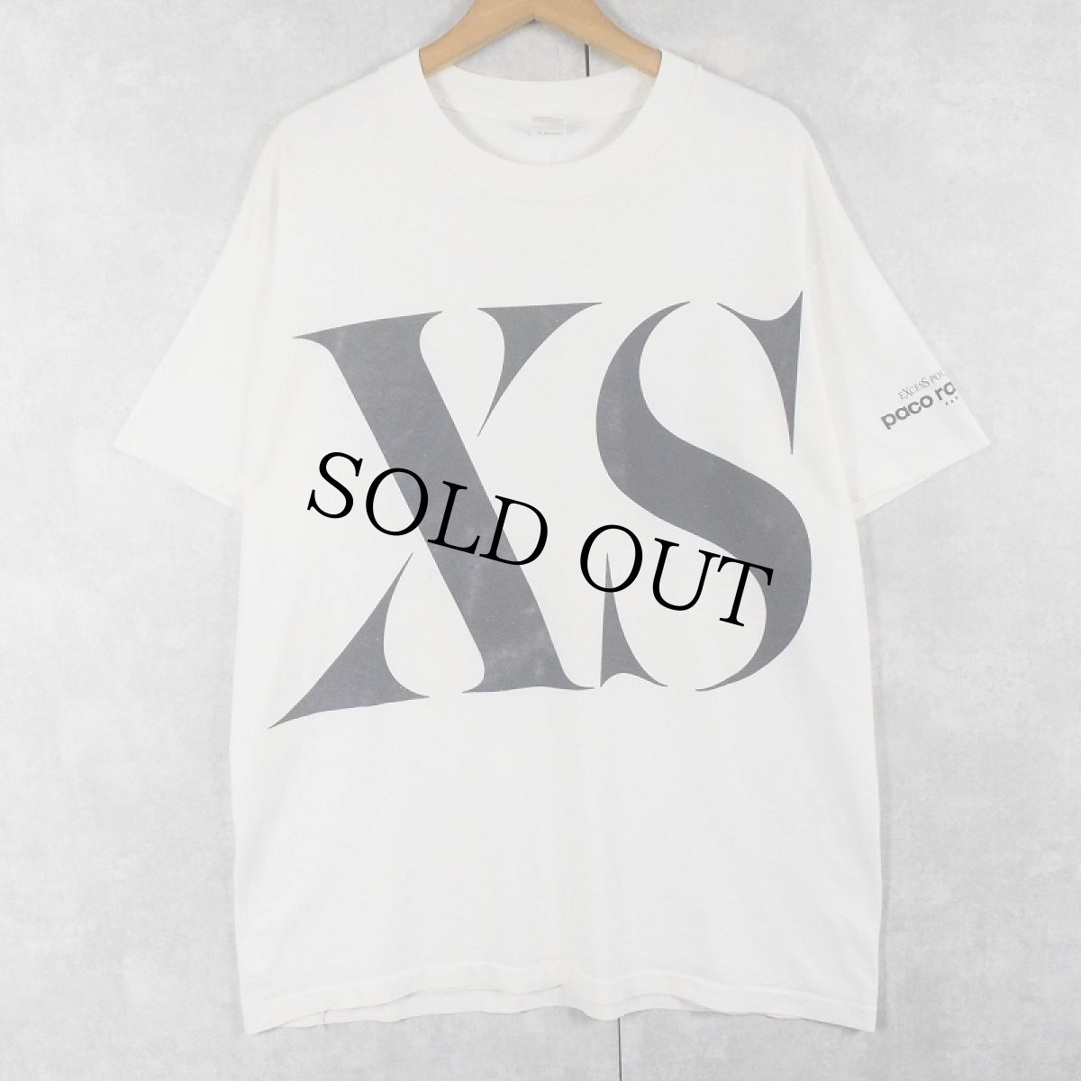 画像1: 90's paco rabanne USA製 "EXCESS POUR HOMME" プリントTシャツ ONESIZE (1)