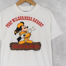 画像1: 80's Walt Disney World USA製 "WILDRNESS RESORT" キャラクタープリントTシャツ L (1)