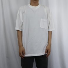 画像2: 90's〜 Eddie Bauer 無地 ポケットTシャツ L (2)