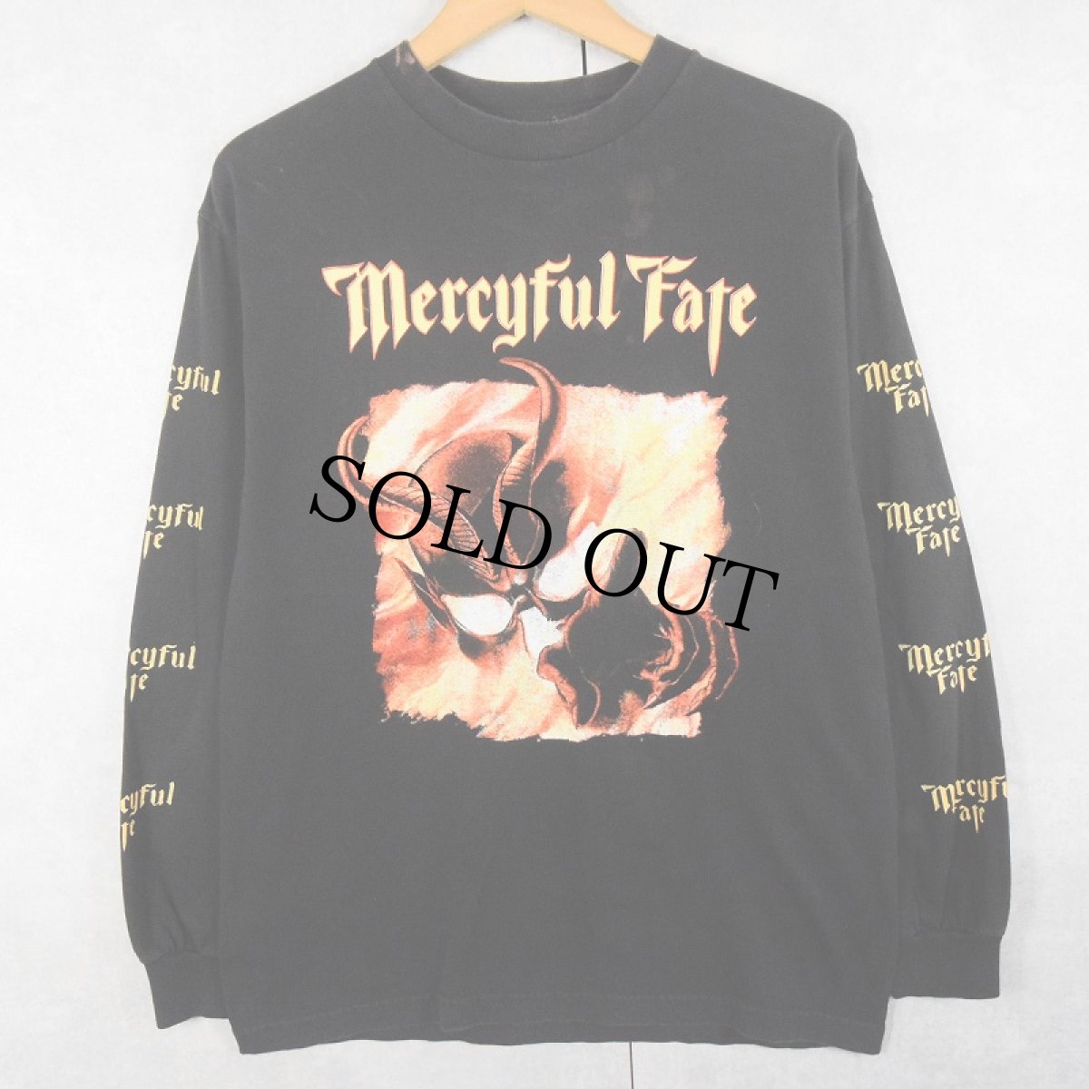 画像1: Mercyful Fate ヘヴィメタルバンドプリントロンT BLACK (1)