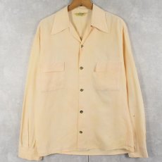 画像1: 50〜60's CALIFORNIA アセテート オープンカラーシャツ M (1)
