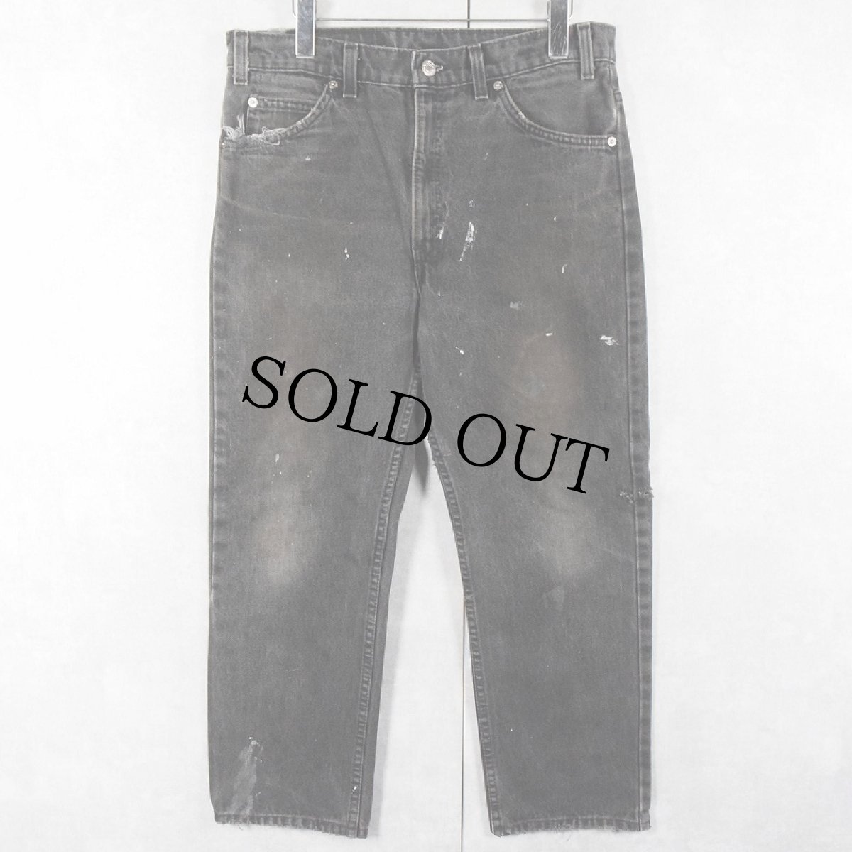 画像1: 2000's Levi's 505 "サルファブラック" ブラックデニムパンツ W33 (1)
