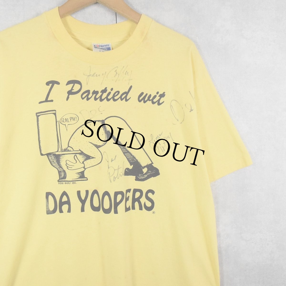 画像1: 80's USA製 "I Partied wit Da Yoopers" シュールプリントTシャツ XL (1)