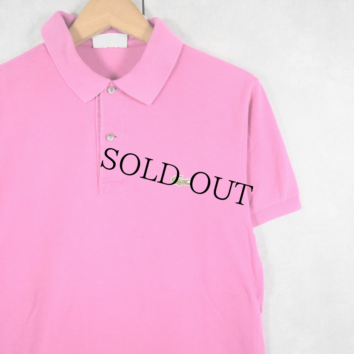 画像1: 80's CHEMISE LACOSTE FRANCE製 鹿の子ポロシャツ SIZE3 (1)