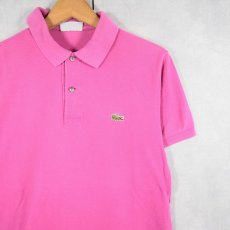 画像1: 80's CHEMISE LACOSTE FRANCE製 鹿の子ポロシャツ SIZE3 (1)