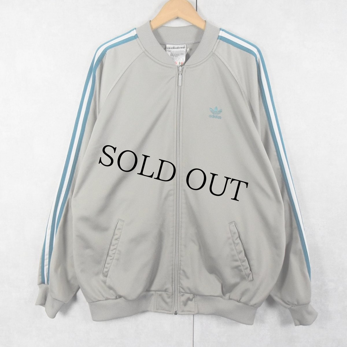 画像1: 90's adidas ロゴ刺繍 サイドライントラックジャケット XL (1)