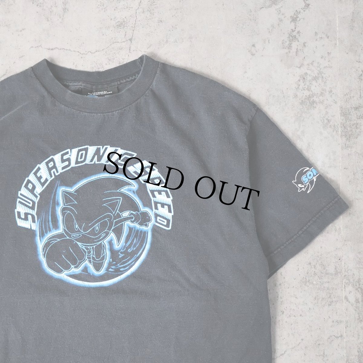 画像1: 2000's SONIC X ゲームキャラクター アニメプリントTシャツ BLACK L (1)