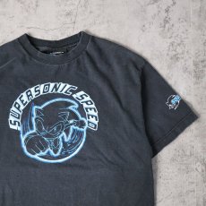 画像1: 2000's SONIC X ゲームキャラクター アニメプリントTシャツ BLACK L (1)