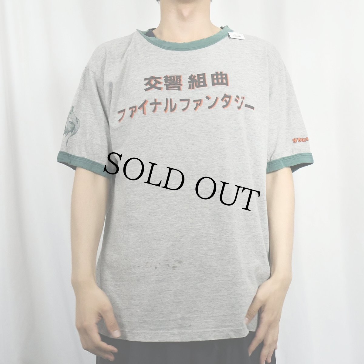 画像3: FINAL FANTASY "交響組曲" ゲームプリント リンガーTシャツ L (3)