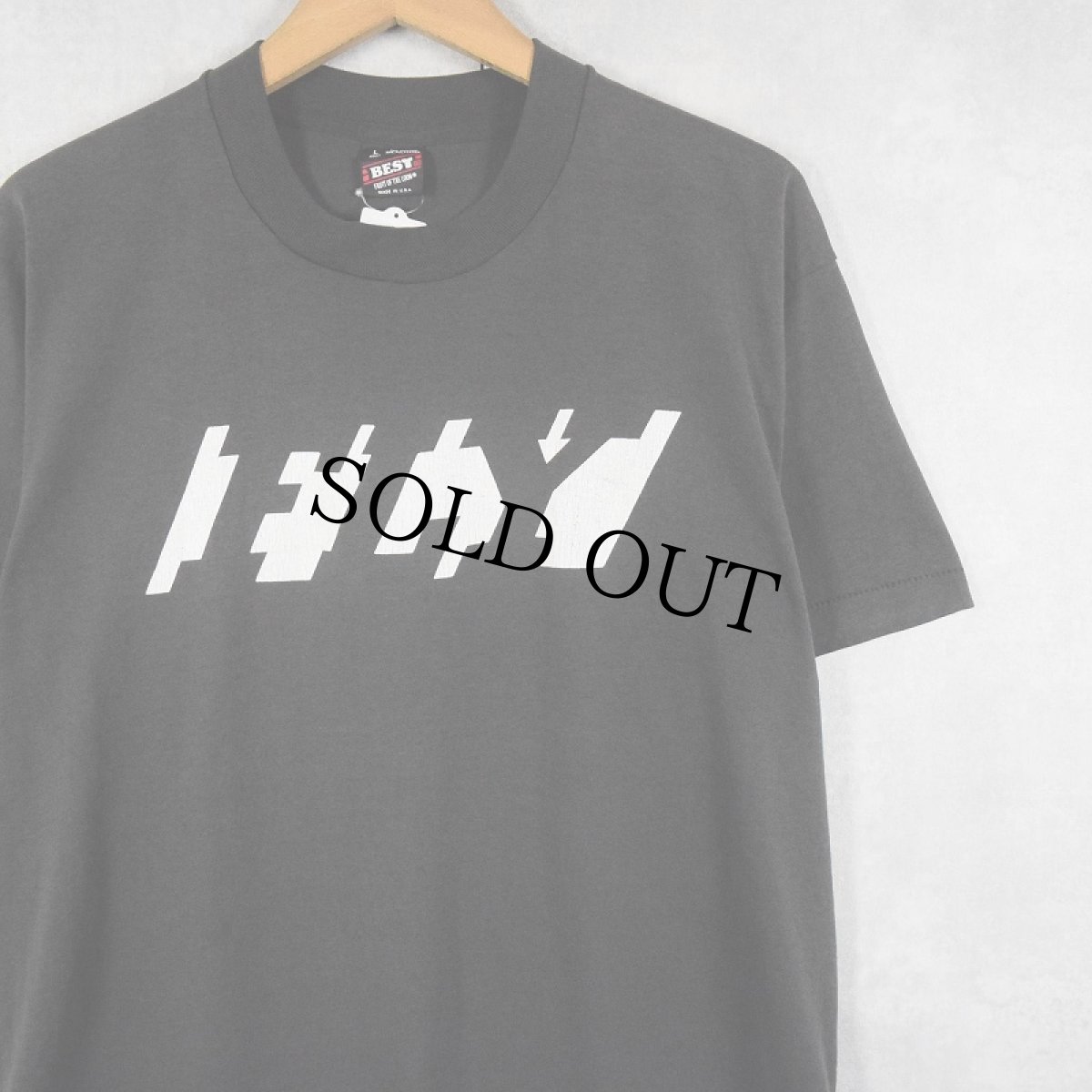 画像1: 80's "FLY" ギミックプリントTシャツ BLACK L (1)