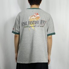 画像4: FINAL FANTASY "交響組曲" ゲームプリント リンガーTシャツ L (4)