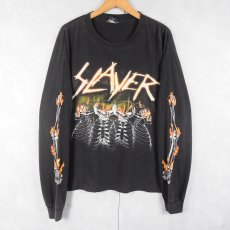画像1: 2000's SLAYER スラッシュメタルバンド スカルプリントロンT BLACK XL (1)