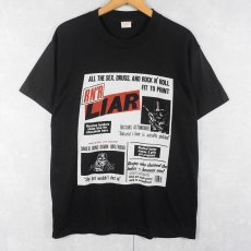 画像1: 80's USA製 "RN'R LIAR" ロックバンドパロディ プリントTシャツ BLACK M (1)